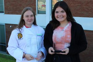 Pictured from left are the JMHS CTE Students of the Month: Anna Ayres and Emily Bailey.