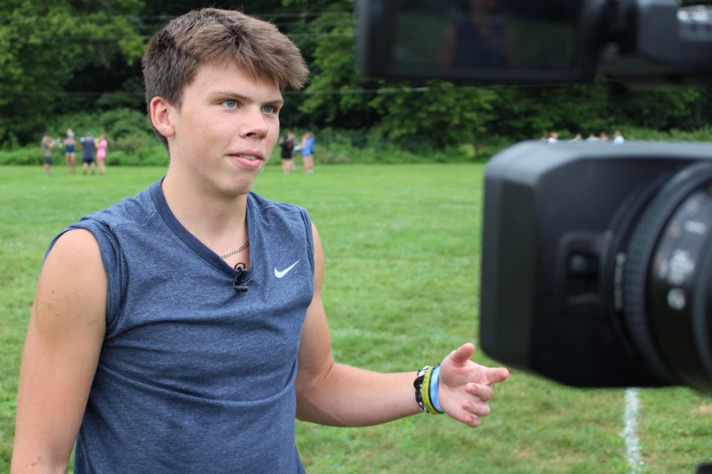 JMHS Drumline Captain Cameron Anderson tells 7News about the band’s halftime show.