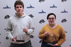 Pictured from left are the JMHS CTE Students of the Month: Gabriel Collins and Isabella Wagner.