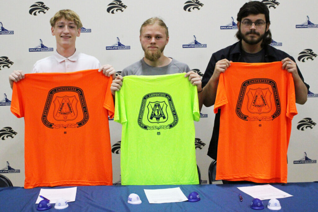 Pictured from left are Landen Nelson, Jude Kesner-Rankin and Joseph Rogers.