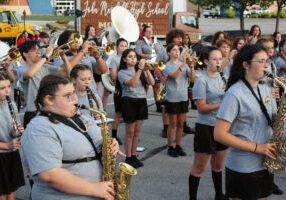 The Marching Monarchs play some of their halftime tunes on TV to kick off to the 2024 football season.