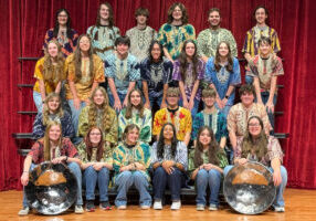 Pictured are members of the JM Steel Drum Band. Front row from left: Sydney Gray, Noel Littell, Mikayla Kazemka, Wrenleigh Lesnett, Arabella Tomassetti and Lizzy Howard. Second row from left: Megan Gary, Stella Himrod, Peyton Brown, Liam Marlin, Blake Fritzman and Ricky Robinson. Third row from left: Chloe Pickett, Sam Howard, Joey Armstrong, Jacob Rivera, Alina Holliday, Savannah Potts and Ezra Summers. Back f row from left: Aubreigh Anderson, Jacob Kale, AJ Pintus, Zakk Wells, Gianni Oliveto and Nick Lopez.